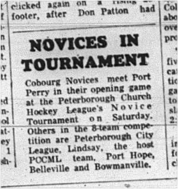 1965-03-24 Hockey - Boys - CCHL - Cobourg Novices Vs. Port Perry