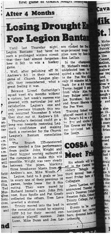 1965-03-24 Hockey - Boys - CCHL -Legion Bantams