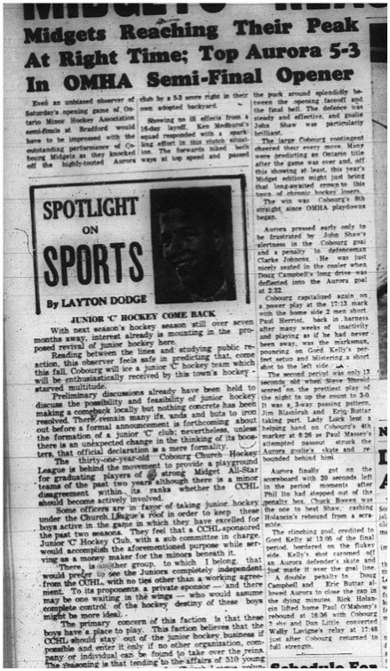 1965-03-24 Hockey - Boys - Ontario Minor Hockey Association - Semi-Final - Opener