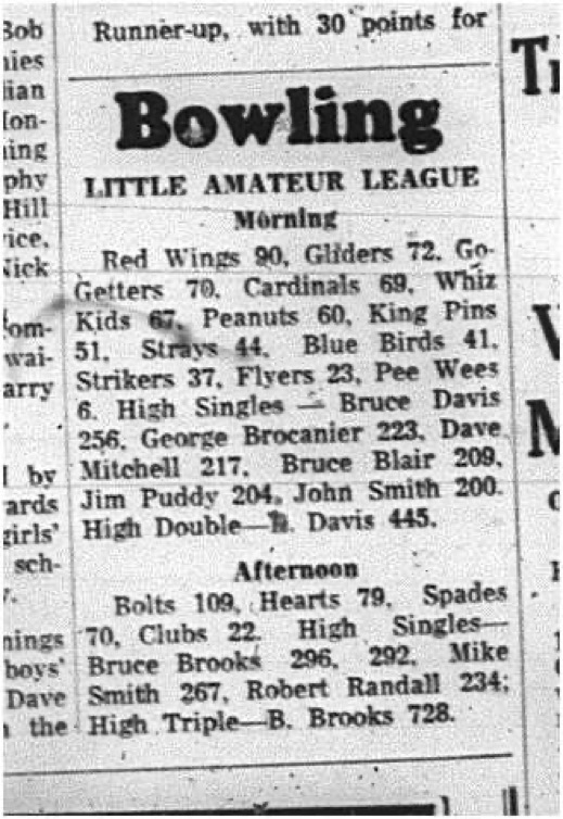 1965-03-31 Bowling - mixed - Little Amateur League