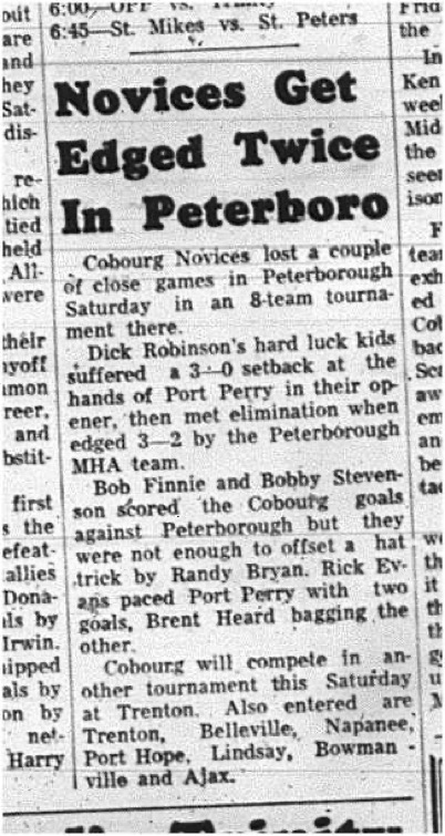 1965-03-31 Hockey - Boys - CCHL - Cobourg Novices - Peterborough