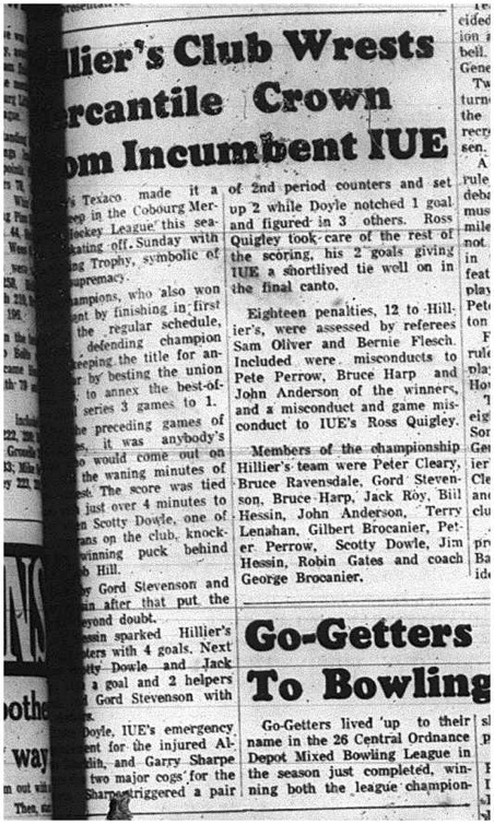 1965-04-14 Hockey - men - Cobourg Mercantile Hockey League - Hilliers Texaco - IUE.pdf 