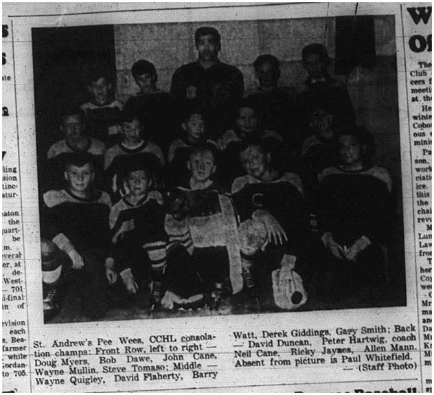 1965-04-21 Hockey - Boys - CCHL - St. Andrews Peewees - Team Picture