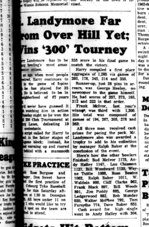 1965-04-28 Bowling - Men - 5-Pin League - 300 Tournament