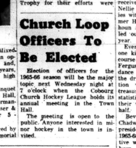 1965-04-28 Hockey - Boys - CCHL - Officers - Election
