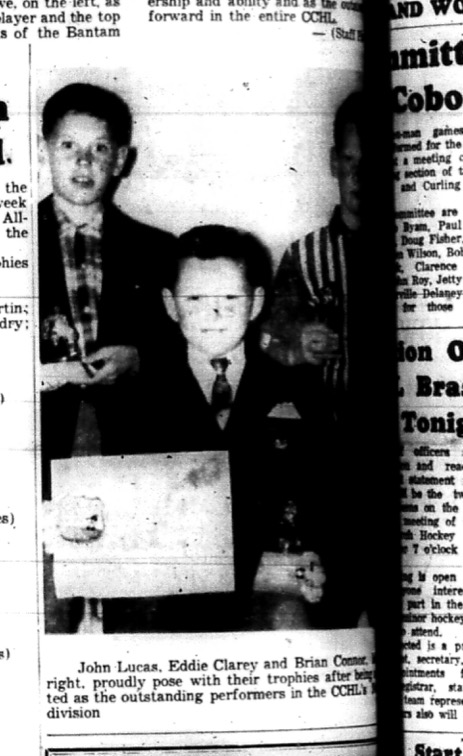 1965-05-05 Hockey - Boys - CCHL - John Lucas - Eddie Clarey - Brian Connor