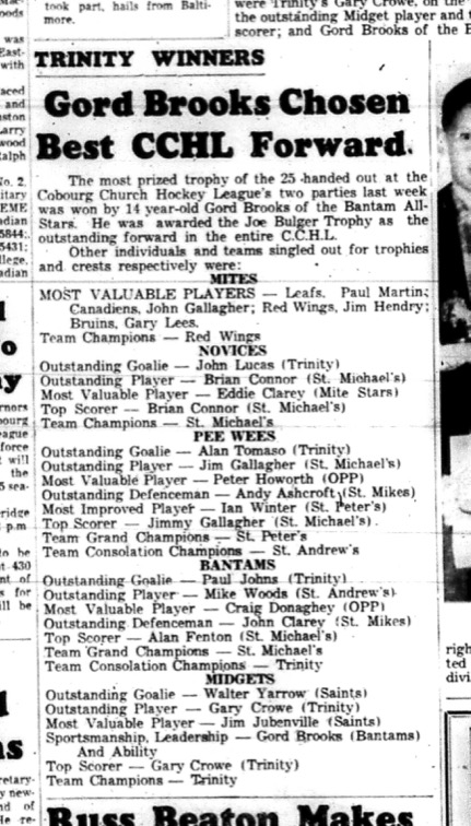 1965-05-05 Hockey - Boys - CCHL -Gord Brooks