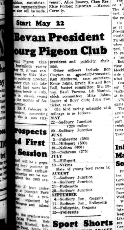 1965-05-05 Pigeon Racing - Men - President