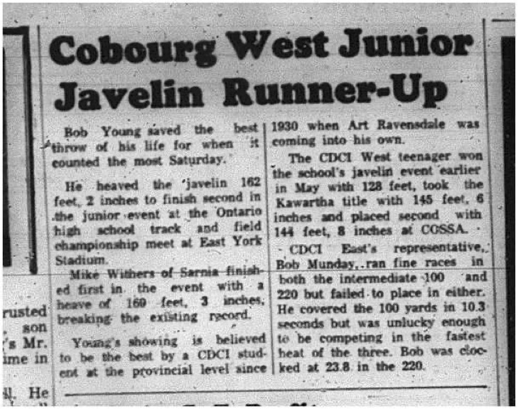 1965-06-02 School - Track and Field - Boys - CDCI West - Bob Young - Javelin