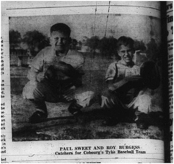 1965-06-09 Baseball - Boys - Cobourg Tyke Baseball Team - Paul Sweet - Roy Burgess