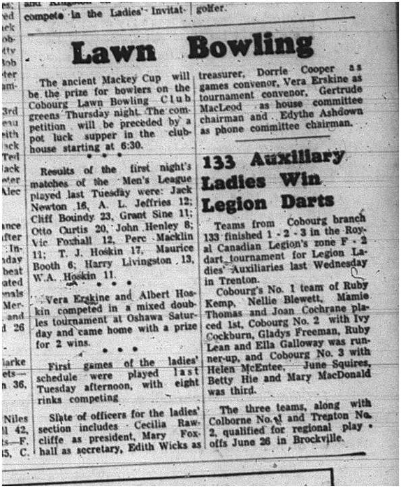 1965-06-09 Lawn Bowling - Men - Mackey Cup
