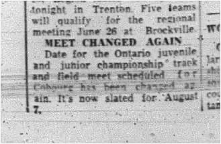 1965-06-09 Track and Field - Mixed - Meet Changed