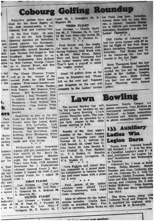 1965-06-16  Golf - Men - Cobourg Golf and Curling Club - Club Championship