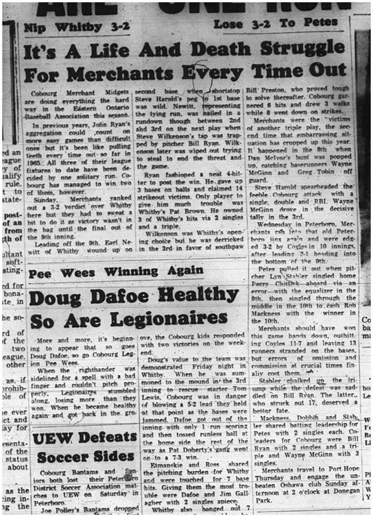 1965-06-23 Baseball - Boys - EOBA Cobourg Merchant Midgets 