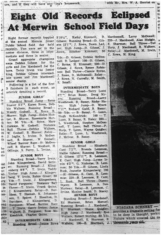 1965-06-23 School - Track and Field - Mixed - Field Day - Merwin Greer