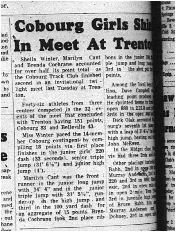 1965-06-30 Track and Field - Girls - Invitational Twilight - Trenton
