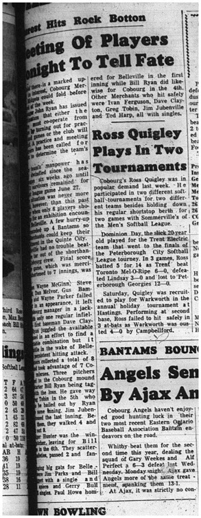 1965-07-07 Baseball - Boys - EOBA - Cobourg Merchant Midgets 