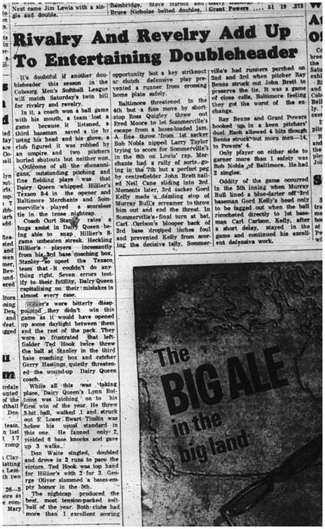 1965-07-21 Softball - Men - Cobourg Mens Softball League - Doubleheader