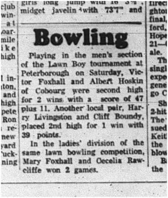 1965-07-28 Lawn Bowling - Men - Peterborough Tournament 