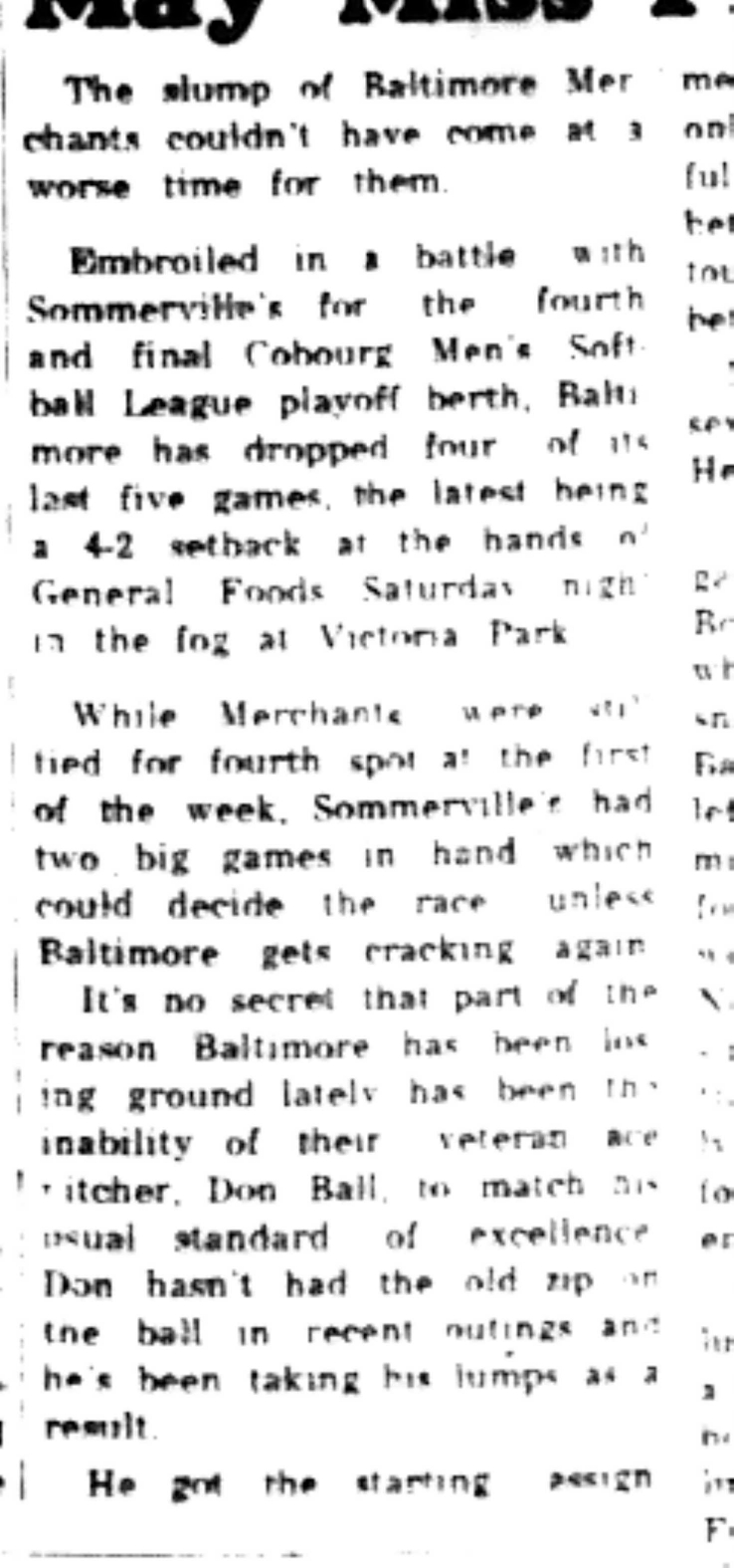 1965-08-18 Softball -Men-CMSL-Baltimore vs Sommervilles-B