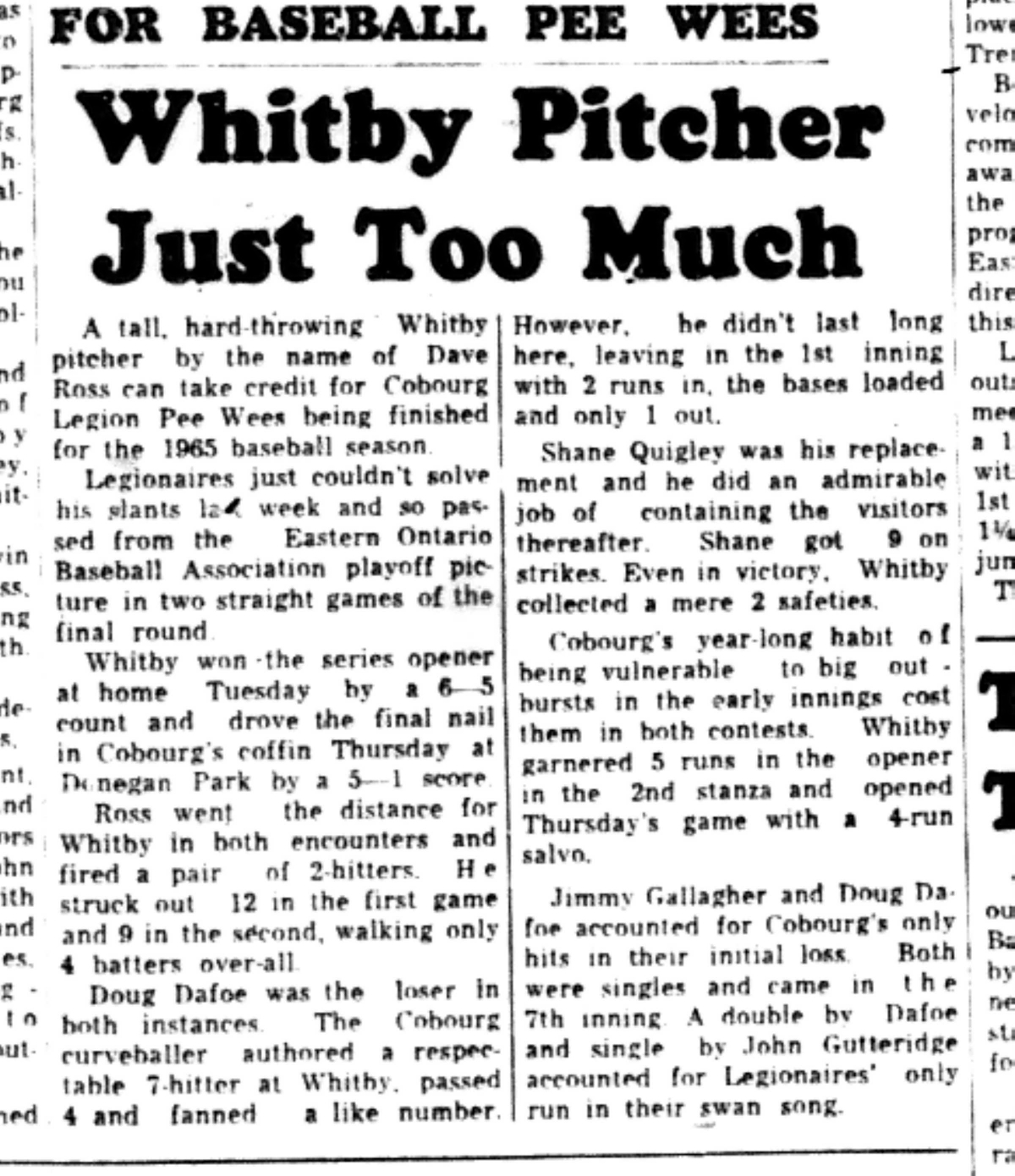 1965-08-25 Baseball -Boys-Cobourg vs Whitby