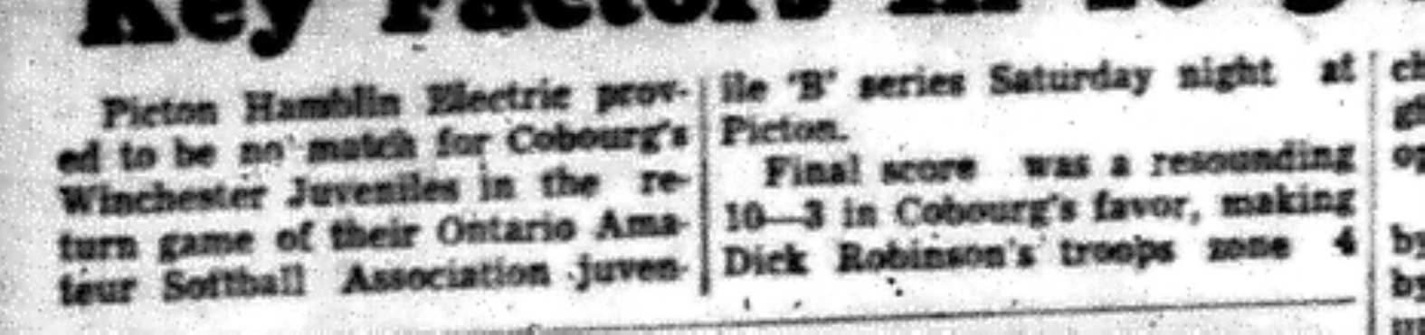 1965-08-25 Softball -Boys-OASA-Cobourg vs PIcton-B