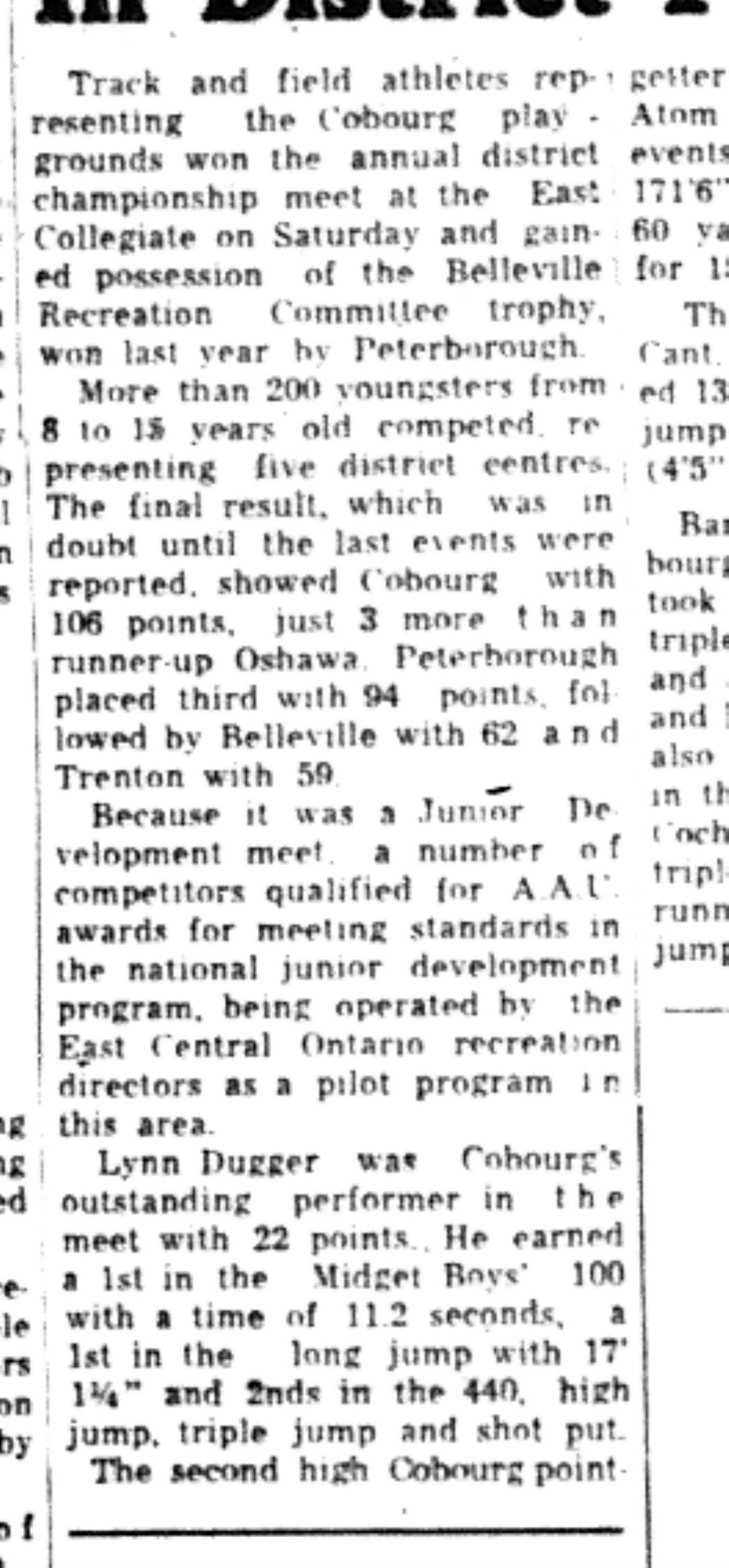 1965-08-25 Track & Field -Mixed -Cobourg Track Meet-B