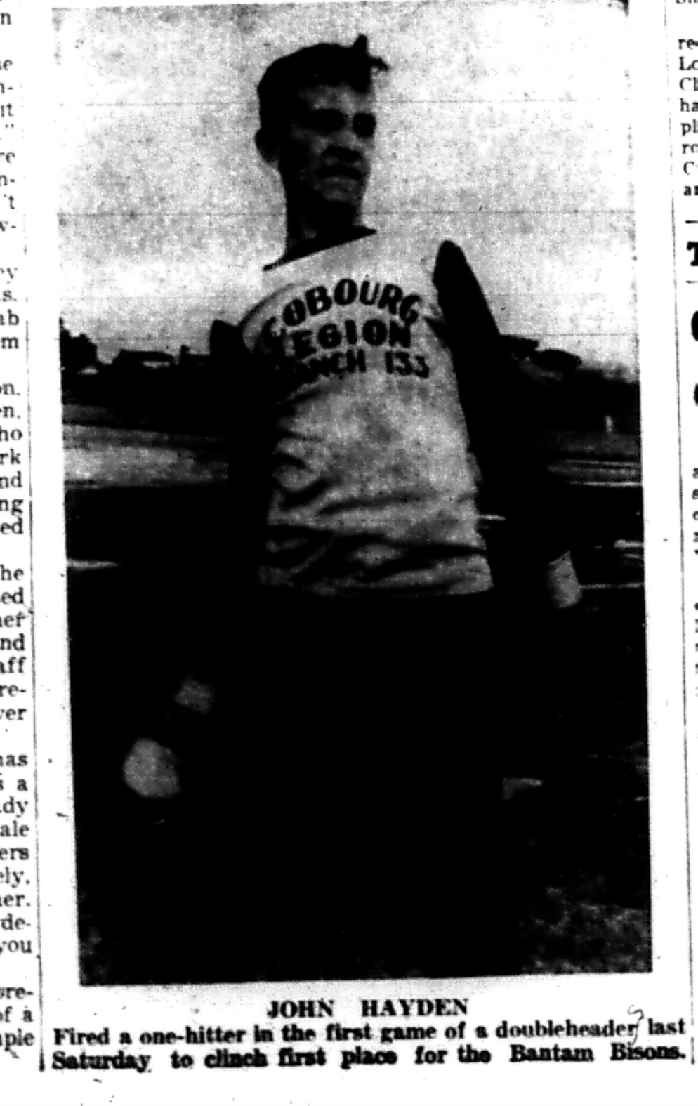 1965-09-01 Softball -Boys-OASA-Bantam Bisons Take First Place