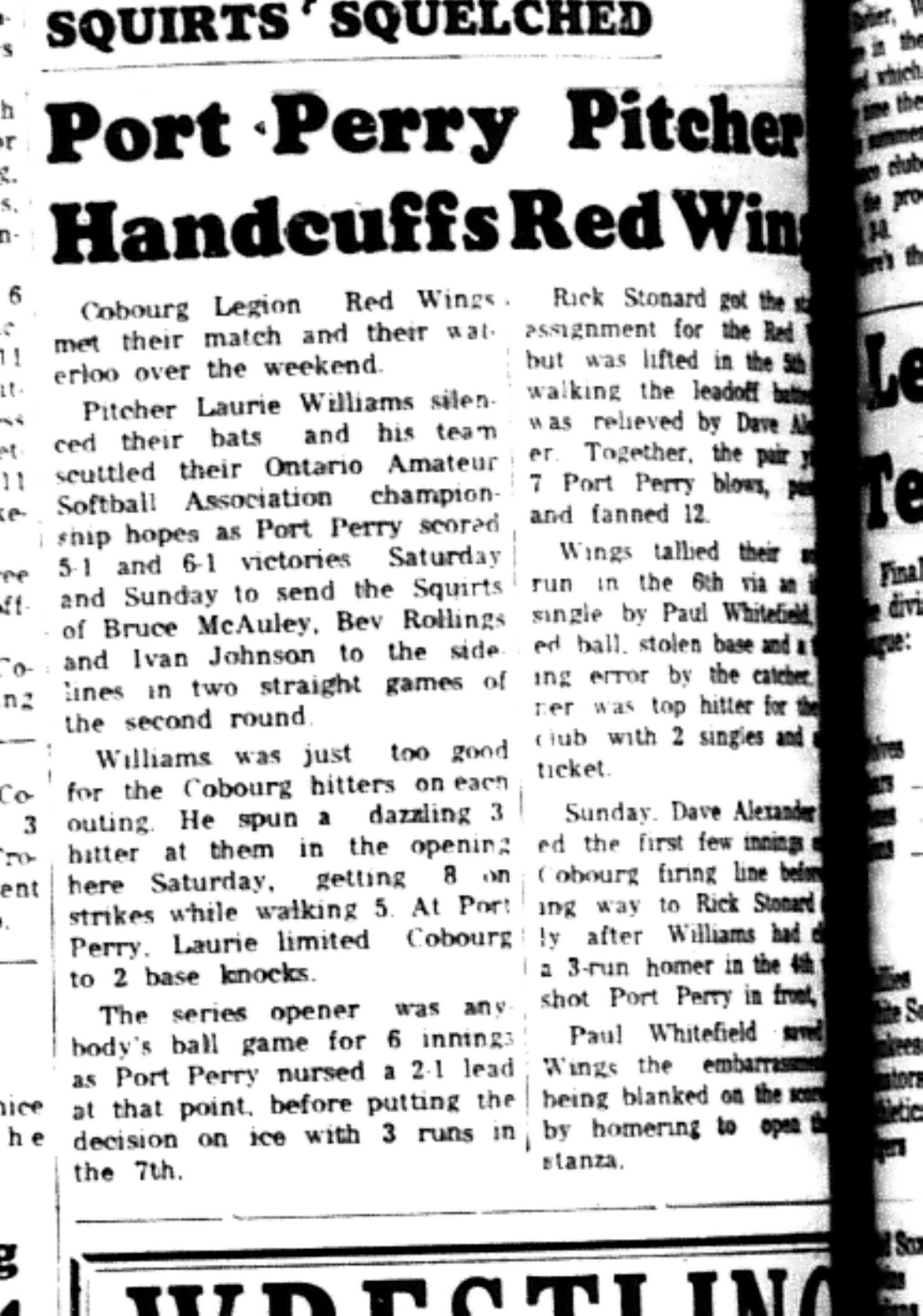 1965-09-01 Softball -Boys-OASA-Cobourg vs Port Perry