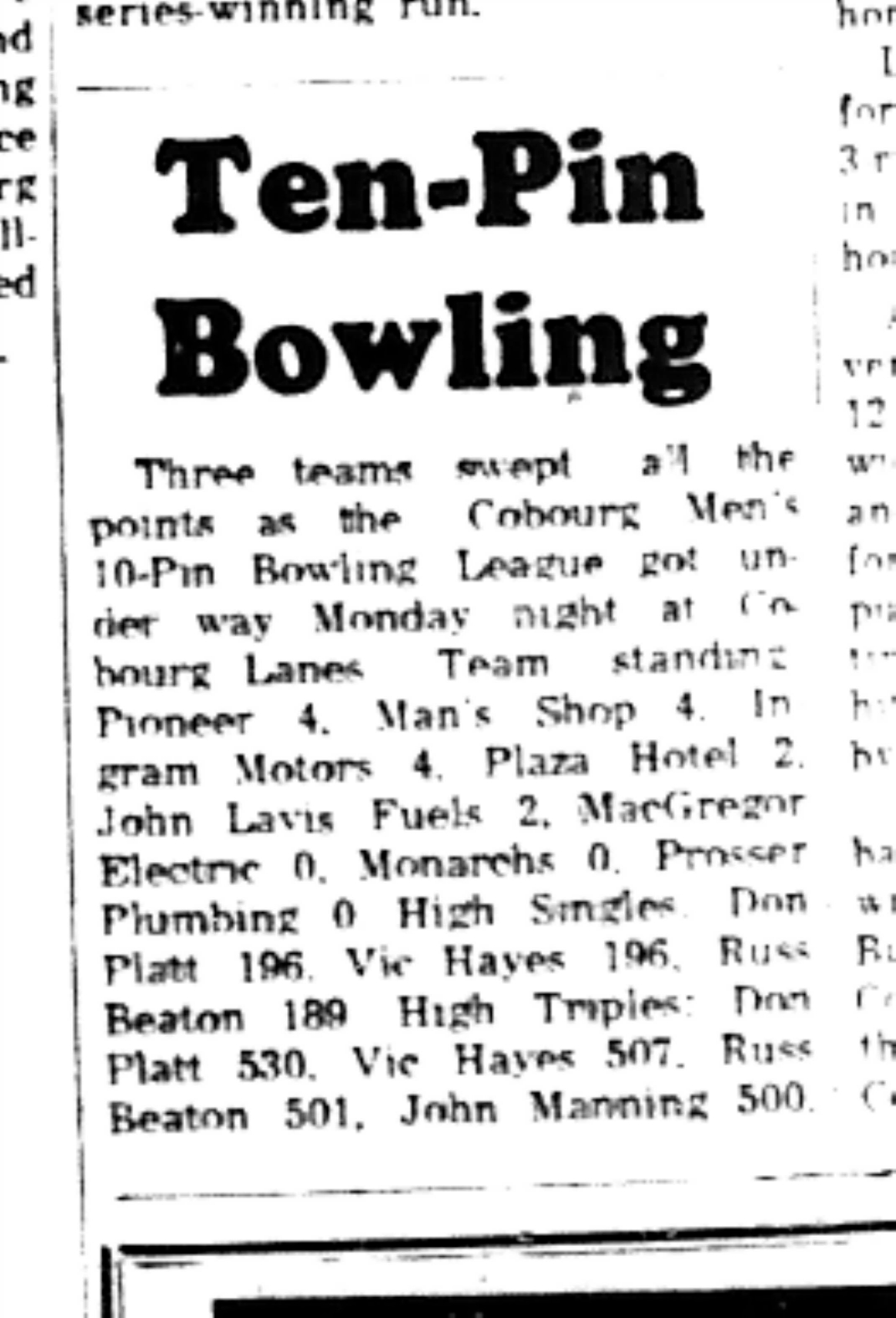 1965-09-08 Bowling -Men-League Updates