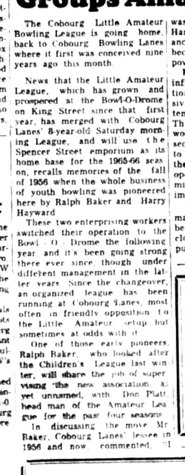 1965-09-08 Bowling -Mixed-Youth Bowling Groups Amalgamate-B