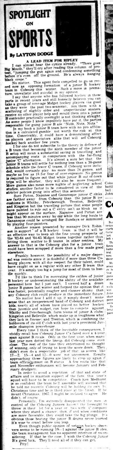 1965-09-08 Layton Dodge - Spotlight On Sports