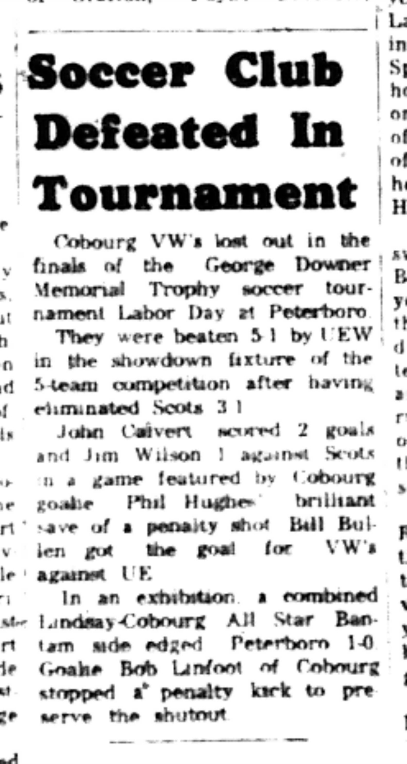 1965-09-08 Soccer -Boys-Cobourg vs Peterborough