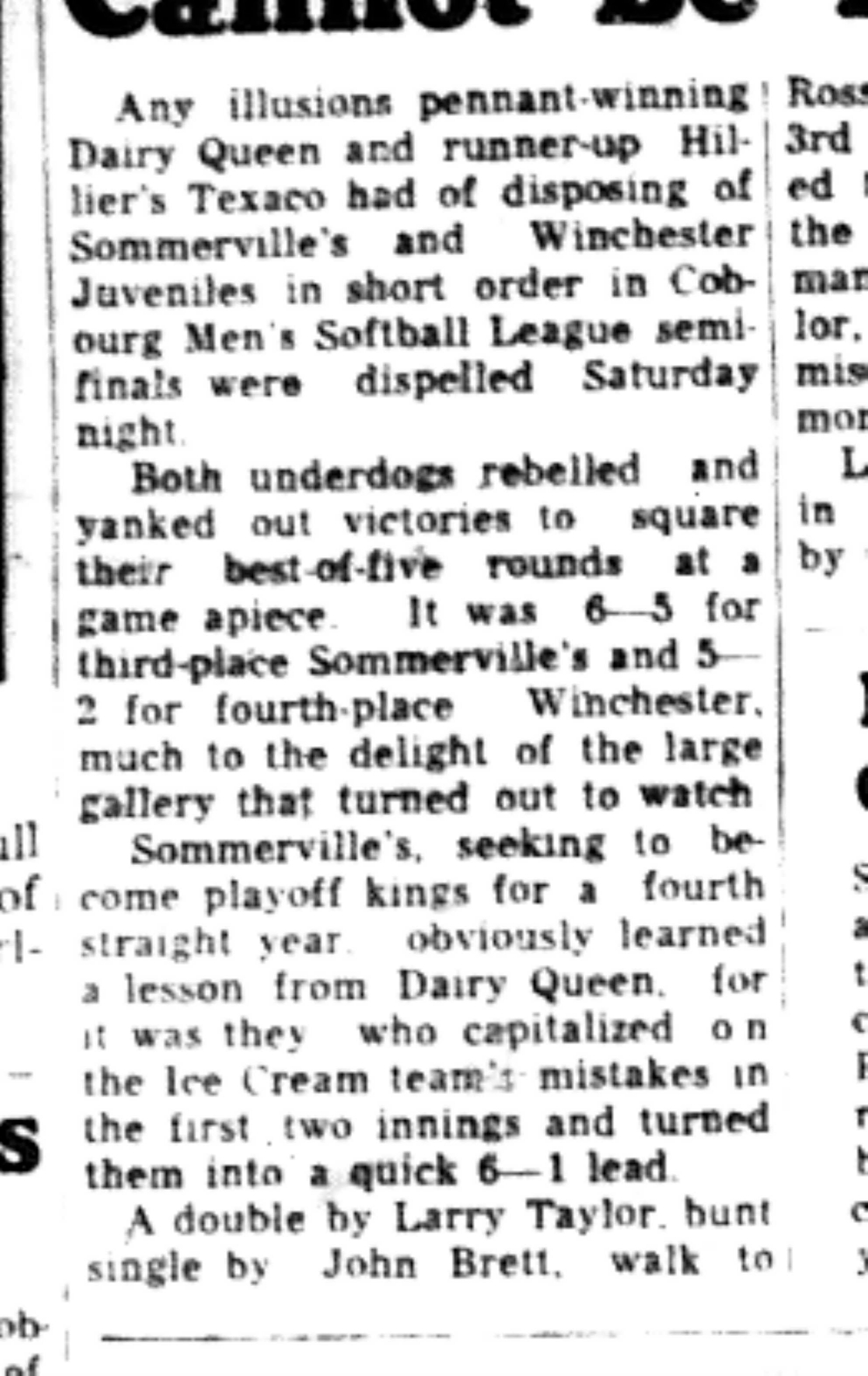 1965-09-08 Softball -Men-CMSL-Playoff Semi Finals-B