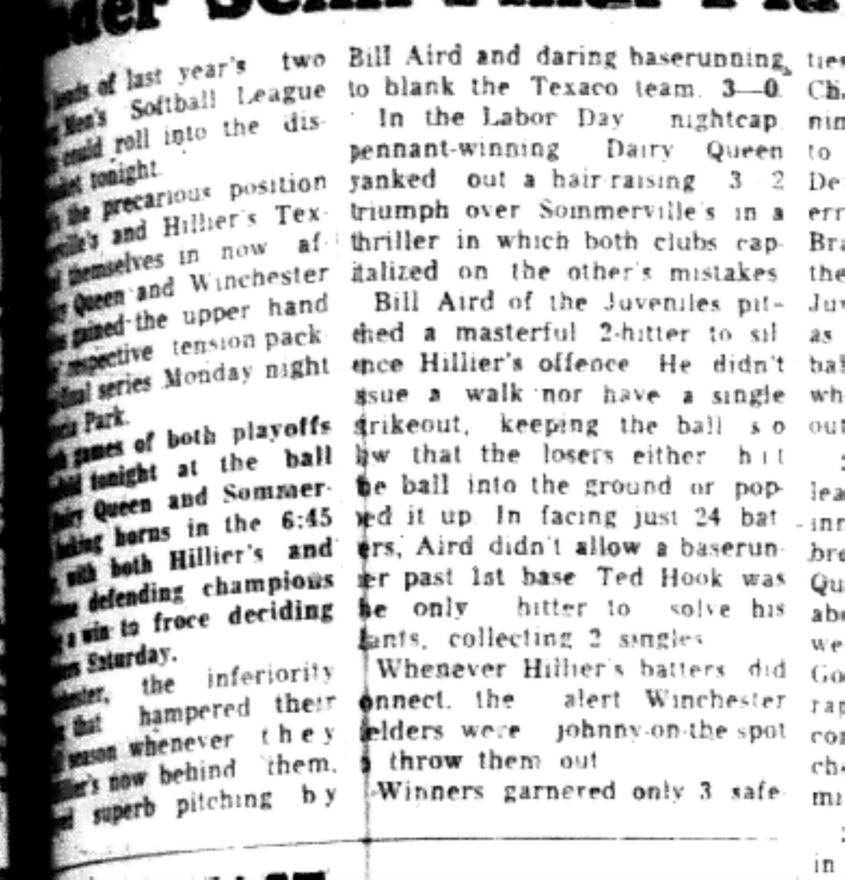 1965-09-08 Softball -Men-CMSL-Sommervilles and Hilliers Eliminated-B