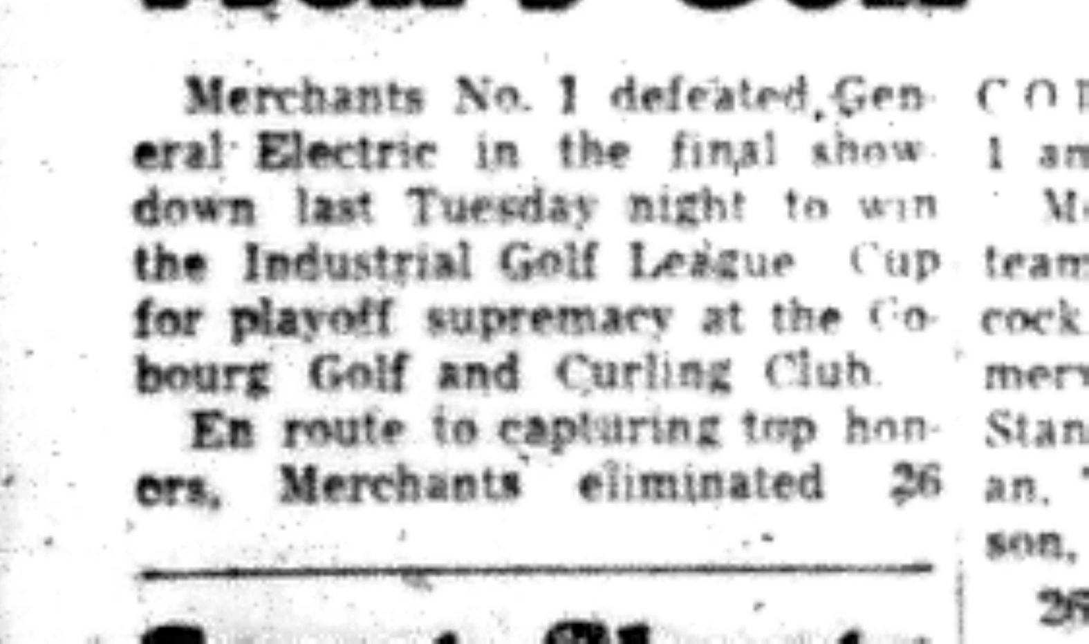 1965-09-15 Golf -Men-Cobourg Industrial Gold League Cup-B