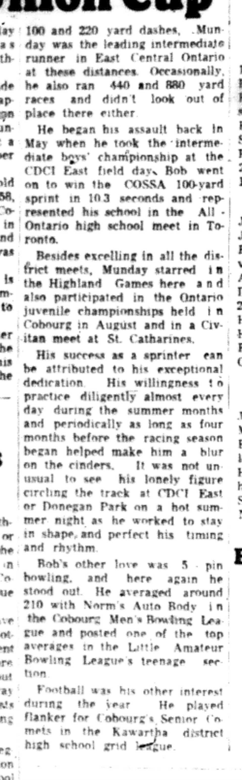 1965-10-13 Track & Field -Boys-Cobourg Athlete Of The Year-D