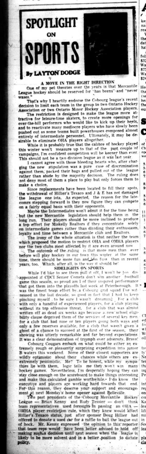 1965-10-27 Layton Dodge - Spotlight On Sports