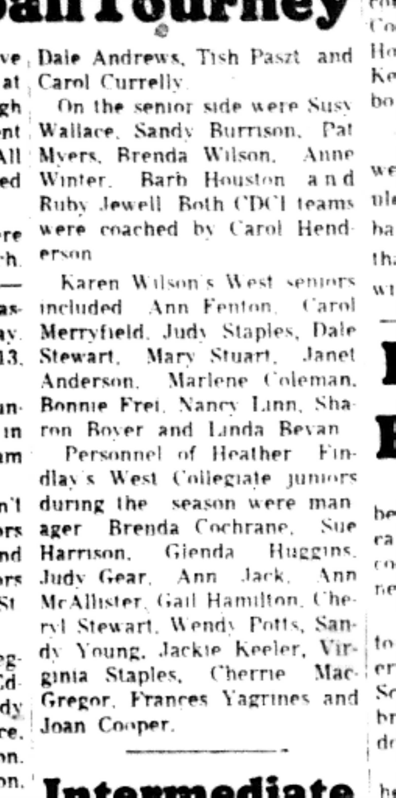 1965-11-02 School -Volleyball -Girls-CDCI Girls Lose In Tournament-C