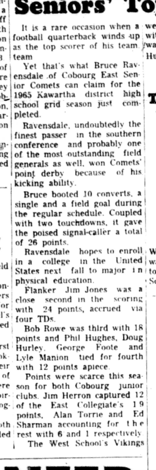 1965-11-10 School -Football -Boys-CDCI East Top Scorer-C