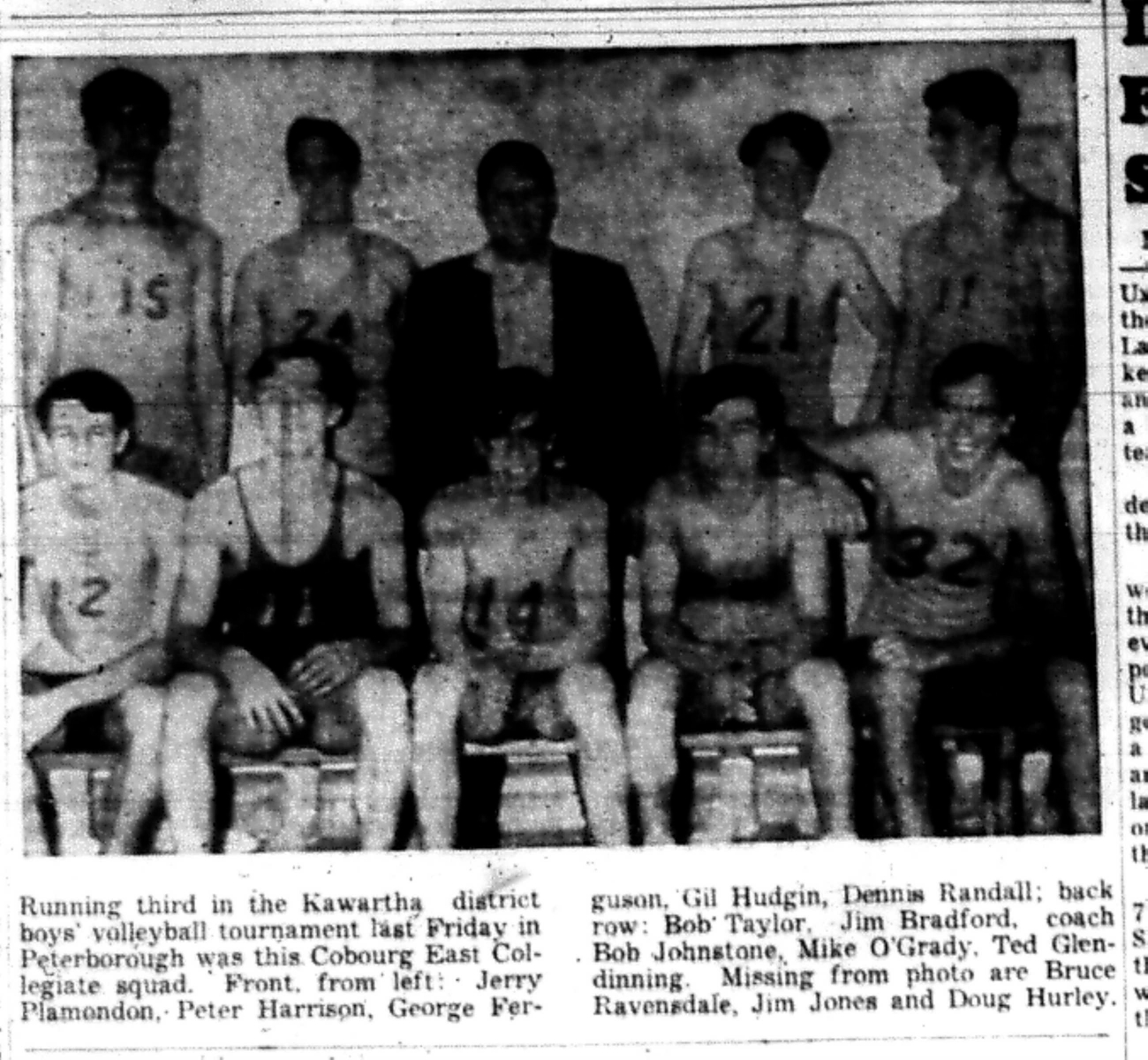 1965-11-17 School -Volleyball -Boys-CDCI East Team Photo
