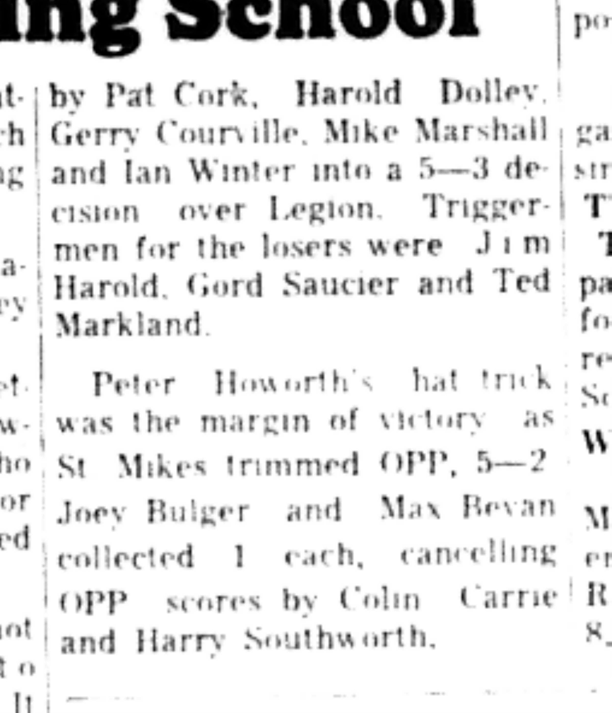 1965-11-24 Hockey -Boys-CCHL- Training School vs All Stars-C