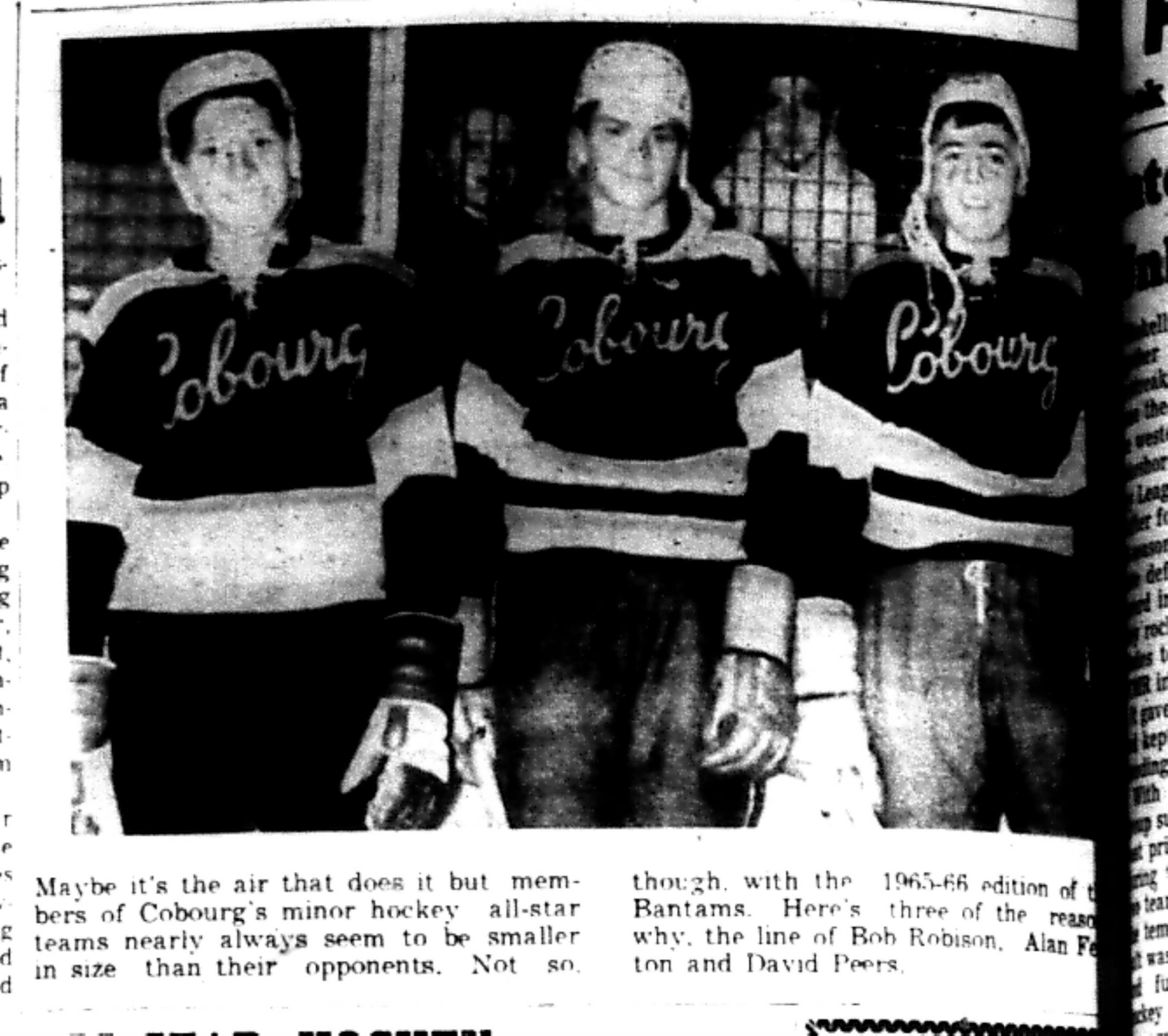 1965-11-24 Hockey -Boys-CCHL-Cobourg All Stars Picture