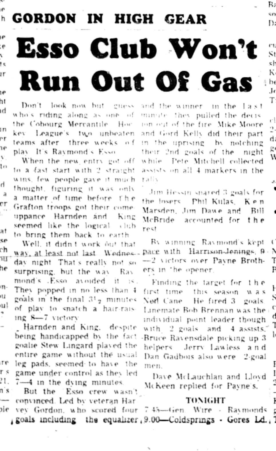 1965-11-24 Hockey -Men-CMHL-Esso vs Grafton