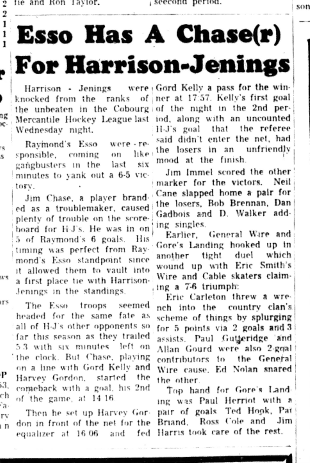 1965-12-08 Hockey -Men-CMHL-Esso vs Harrison-Jennings