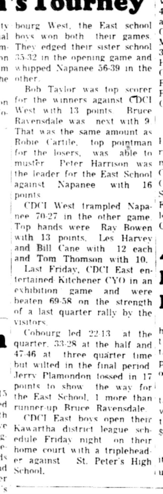 1965-12-08 School -Basketball -Boys-CDCI East Qualifies For Tournament-C
