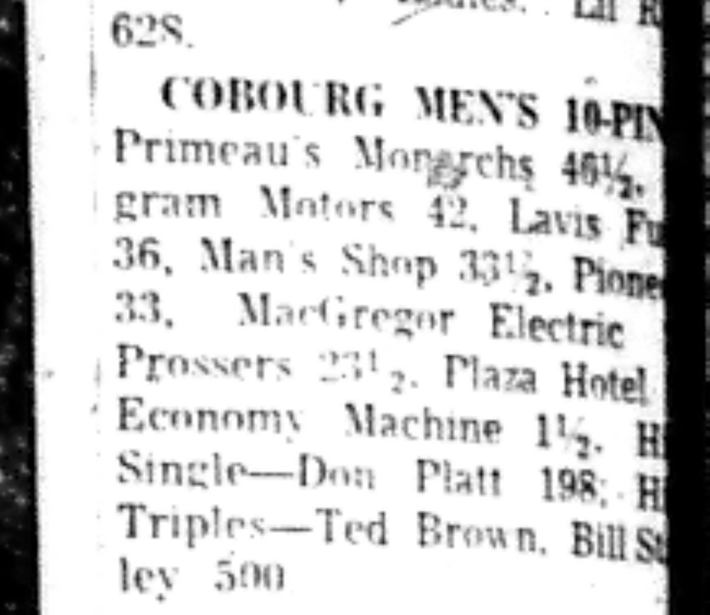 1965-12-22 Bowling -Men-League Results