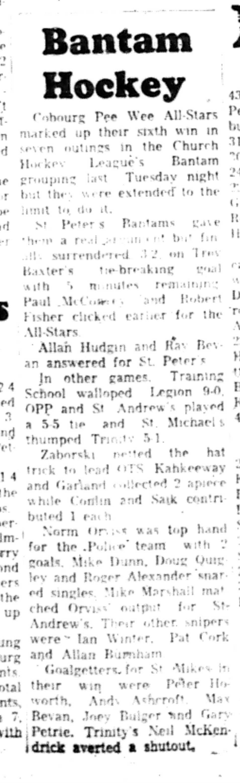 1965-12-22 Hockey -Boys-CCHL-All Stars vs St Peters
