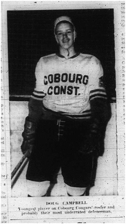 1966-01-05 Hockey -Boys -Junior B - Cobourg Cougars - Doug Campbell