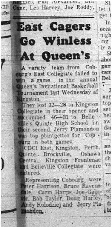 1966-01-05 School -Basketball -Boys -CDCI East - Queens